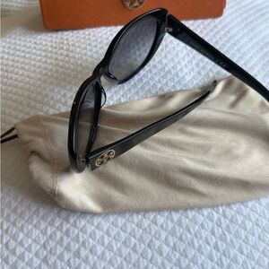 Tory Burch Black Sunglasses with Gold Details